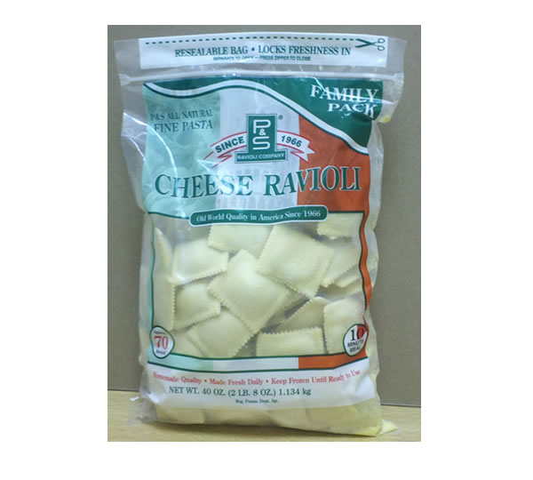 P&S Ravioli Cheese Ravioli Family Size